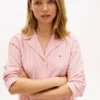 Cămașă de dormit cu dungi din seersucker Cămașă de dormit cu dungi din seersucker