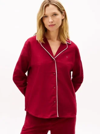 Cămașă de dormit din flanel cu model în zig-zag