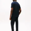Cămașă de dormit din jersey suedeat, cu guler Henley