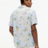 Cămașă de tabără din amestec de in cu imprimeu floral, croială regular Cămașă de tabără din amestec de in cu imprimeu floral, croială regular