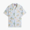 Cămașă de tabără din amestec de in cu imprimeu floral, croială regular Cămașă de tabără din amestec de in cu imprimeu floral, croială regular