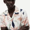 Cămașă de vară din in cu imprimeu floral, croială regular Cămașă de vară din in cu imprimeu floral, croială regular