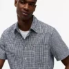 Cămașă din amestec de in cu croială regular și model Glen Plaid Cămașă din amestec de in cu croială regular și model Glen Plaid