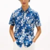 Cămașă din amestec de in cu imprimeu tropical Cămașă din amestec de in cu imprimeu tropical
