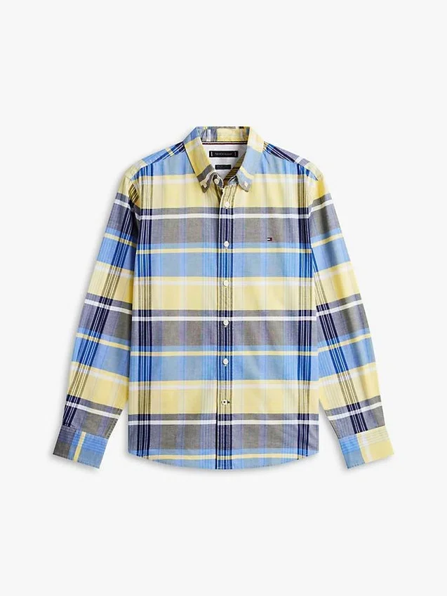 Cămașă din bumbac Oxford elastic, cu imprimeu în carouri, croială regular Cămașă din bumbac Oxford elastic, cu imprimeu în carouri, croială regular