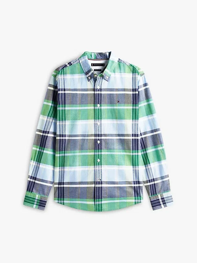 Cămașă din bumbac Oxford elastic, cu imprimeu în carouri, croială regular Cămașă din bumbac Oxford elastic, cu imprimeu în carouri, croială regular