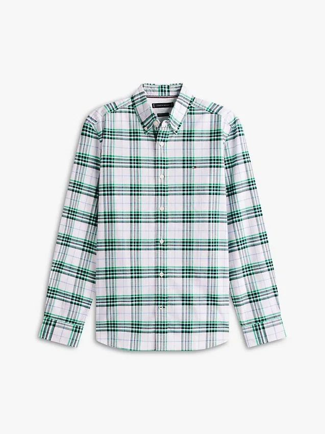 Cămașă din bumbac Oxford elastic, cu imprimeu în carouri, croială regular Cămașă din bumbac Oxford elastic, cu imprimeu în carouri, croială regular