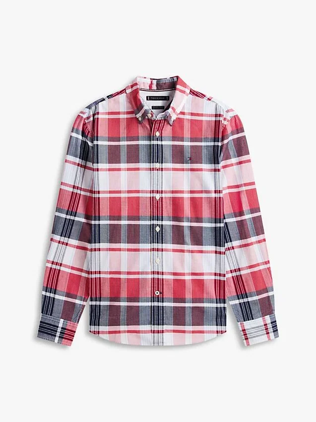 Cămașă din bumbac Oxford elastic, cu imprimeu în carouri, croială regular Cămașă din bumbac Oxford elastic, cu imprimeu în carouri, croială regular
