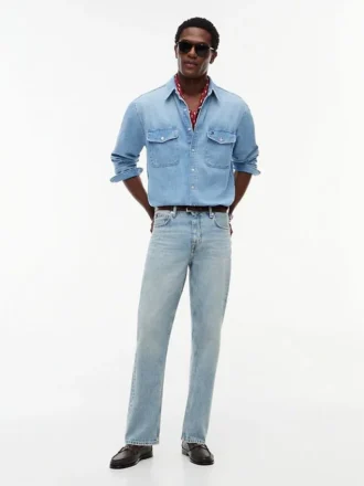 Cămașă din denim cu croială lejeră
