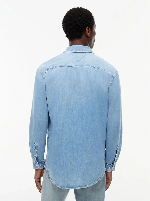 Cămașă din denim cu croială lejeră Cămașă din denim cu croială lejeră
