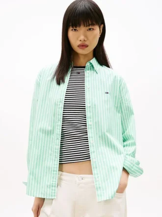 Cămașă din poplin cu dungi Tommy Jeans