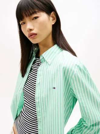 Cămașă din poplin cu dungi Tommy Jeans