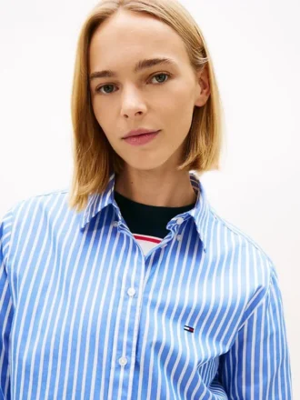 Cămașă din poplin cu dungi Tommy Jeans