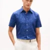 Cămașă jacquard cu imprimeu de palmieri Cămașă jacquard cu imprimeu de palmieri