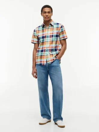 Cămașă Madras Oxford cu croială regular