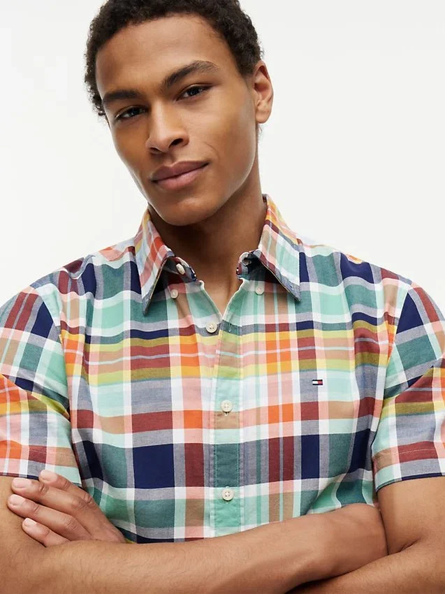 Cămașă Madras Oxford cu croială regular Cămașă Madras Oxford cu croială regular