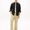 Cămașă oversize din twill periat, croială regular
