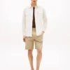 Cămașă oversize din twill periat, croială regular