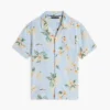 Cămașă pentru băieți cu imprimeu floral