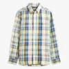 Cămașă regular fit din amestec de in cu carouri Madras Cămașă regular fit din amestec de in cu carouri Madras