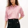 Cămașă relaxată din poplin cu dungi Cămașă relaxată din poplin cu dungi
