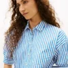 Cămașă relaxată din poplin cu dungi Cămașă relaxată din poplin cu dungi