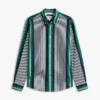 Cămașă retro cu dungi, croială regular, pentru toată ziua Cămașă retro cu dungi, croială regular, pentru toată ziua