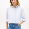 Cămașă scurtă din poplin cu ornamente Cămașă scurtă din poplin cu ornamente