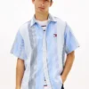 Cămașă Tommy Jeans cu dungi, croială lejeră Cămașă Tommy Jeans cu dungi, croială lejeră
