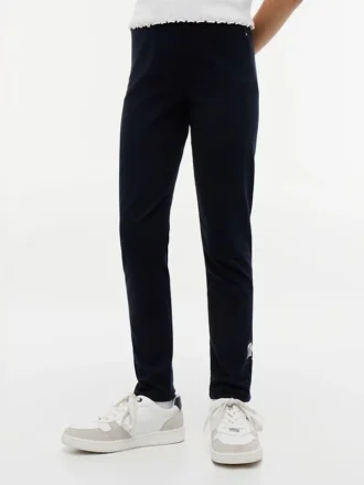 Colanți pentru fete cu logo Tommy în stil colegial