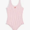 Costum de baie cu dungi din seersucker pentru copii Costum de baie cu dungi din seersucker pentru copii