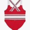 Costum de baie din două piese pentru copii, cu dungi caracteristice Costum de baie din două piese pentru copii, cu dungi caracteristice