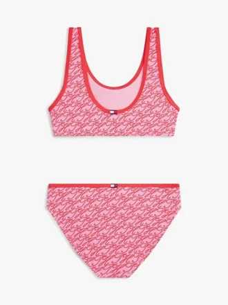Costum de baie din două piese pentru copii cu monogramă Script