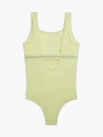 Costum de baie pentru fete cu guler pătrat și logo