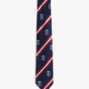 Cravată din mătase cu dungi și monogramă Cravată din mătase cu dungi și monogramă
