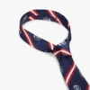 Cravată din mătase cu dungi și monogramă Cravată din mătase cu dungi și monogramă