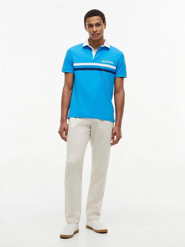 Croială regulată Polo cu logo Hilfiger Croială regulată Polo cu logo Hilfiger
