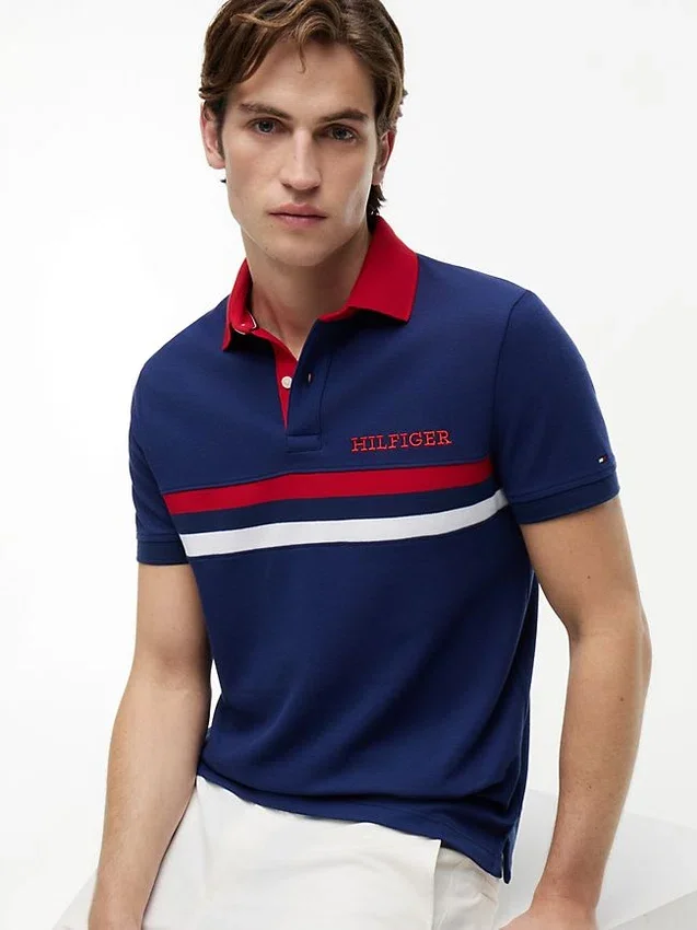 Croială regulată Polo cu logo Hilfiger Croială regulată Polo cu logo Hilfiger