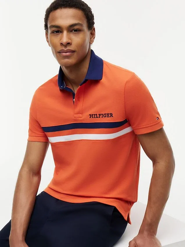 Croială regulată Polo cu logo Hilfiger Croială regulată Polo cu logo Hilfiger