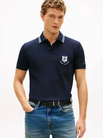 Croială regulată Polo din piqué cu monogramă