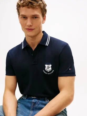 Croială regulată Polo din piqué cu monogramă