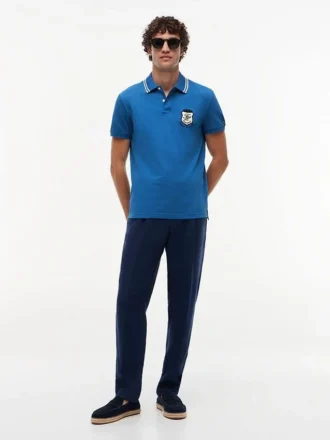 Croială regulată Polo din piqué cu monogramă