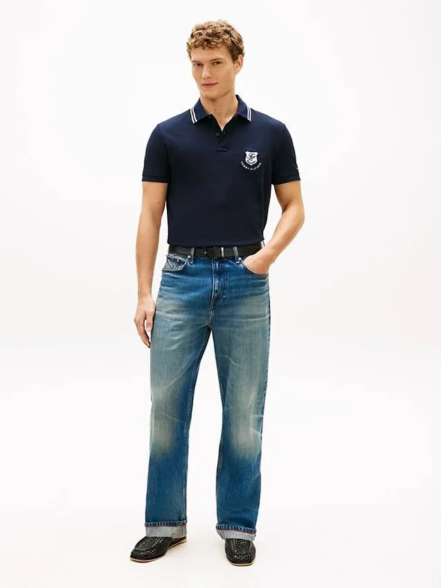 Croială regulată Polo din piqué cu monogramă Croială regulată Polo din piqué cu monogramă