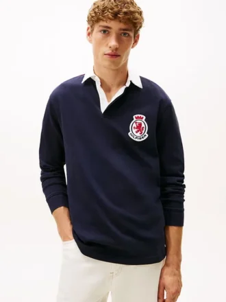 Croială relaxată Polo de rugby Hilfiger Crest