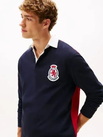 Croială relaxată Polo de rugby Hilfiger Crest