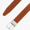 Curea din piele cu cataramă pătrată reversibilă Curea din piele cu cataramă pătrată reversibilă