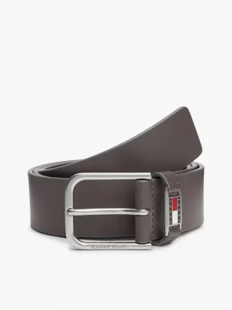 Curea din piele cu insignă emailată Tommy Jeans Curea din piele cu insignă emailată Tommy Jeans