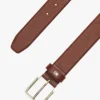 Curea din piele cu textură granulată și cataramă pătrată Curea din piele cu textură granulată și cataramă pătrată