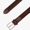 Curea din piele țesută cu cataramă pătrată