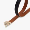 Curea din piele reversibilă cu cataramă monogramă